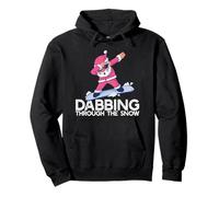 Dabbing A TRAVÉS DE LA Nieve Santa Claus Dabs Snowboard Meme Sudadera con Capucha