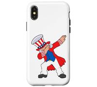 Dabbing Abraham Abe Lincoln Patriótico 4 de julio, Funny USA Carcasa para iPhone X/XS