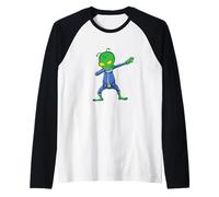 Dabbing Alien Funny Bailando Desde Marte Camiseta Manga Raglan