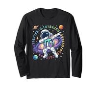 Dabbing Astronaut Pi Symbol Math Pi Day Manga Larga