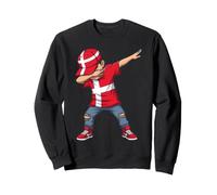 Dabbing Bandera Danesa Niño Dinamarca Dibujos Animados Sudadera