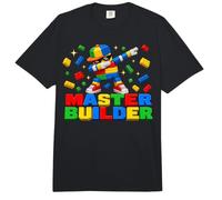 Dabbing Block Brick Building Master Builder for Men Boy Kid Comfort Colors Adult Heavyweight T-Shirt