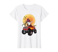 Dabbing Boston Terrier Dog Witch Hat Monster Truck Halloween Camiseta gráfica económica, Mujer, Blanco, XS