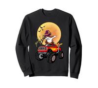 Dabbing Boston Terrier Dog Witch Hat Monster Truck Halloween Sudadera