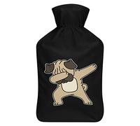 Dabbing - Botella de agua de goma con cubierta de felpa suave, bolsa de agua caliente para invierno, manos y pies, protección contra el frío, 1000 ml