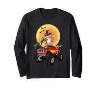 Dabbing Bull Terrier Perro Bruja Monster Truck Halloween Manga Larga