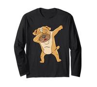 Dabbing Bulldog Inglés Camiseta Niños Dab Dance Puppy Lover Manga Larga