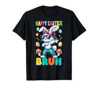Dabbing Bunny Happy Easter Bruh Rabbit Camisa Camiseta