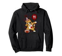 Dabbing Cool Cat Football 11º cumpleaños Sudadera con Capucha