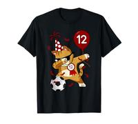 Dabbing Cool Cat Fútbol de fútbol 12º cumpleaños Camiseta