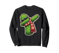 Dabbing Cozy Cactus Usando Bufanda Hilo Amante Fibra Artista Sudadera