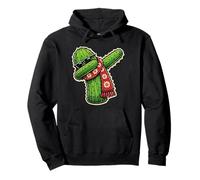 Dabbing Cozy Cactus Usando Bufanda Hilo Amante Fibra Artista Sudadera con Capucha