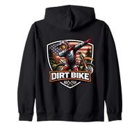 Dabbing Dirt Bike Rider Teen Kids Motocross American MX USA Sudadera con Capucha