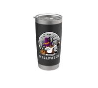 Dabbing Dog Halloween Boston Terrier Dog Dab Hat Witch Vaso térmico de acero inoxidable de doble pared
