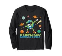 Dabbing Earth Day Environmental Awareness Save Planet Manga Larga