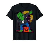 Dabbing Frankenstein Halloween Monster Película de terror Niños Niño Camiseta
