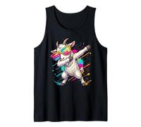 Dabbing Goat Sunglasses Graphic Kids Boys Colorful Goat Camiseta sin Mangas