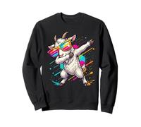 Dabbing Goat Sunglasses Graphic Kids Boys Colorful Goat Sudadera