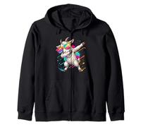 Dabbing Goat Sunglasses Graphic Kids Boys Colorful Goat Sudadera con Capucha
