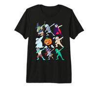 Dabbing Halloween Boys Girl Kids Skeleton Scary Pumpkin Camiseta Premium