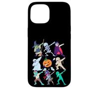 Dabbing Halloween Boys Girl Kids Skeleton Scary Pumpkin Carcasa para iPhone 15