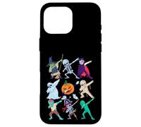 Dabbing Halloween Boys Girl Kids Skeleton Scary Pumpkin Carcasa para iPhone 16 Pro Max