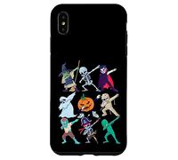 Dabbing Halloween Boys Girl Kids Skeleton Scary Pumpkin Carcasa para iPhone XS Max
