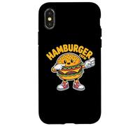 Dabbing Hamburger Crew Funny Foodie Lover Team Burger Carcasa para iPhone X/XS