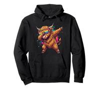 Dabbing Highland Cattle Sunglasses Kids Boys Cow Lover Sudadera con Capucha