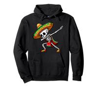 Dabbing Mexican skeleton Poncho Cinco de Mayo Let's Fiesta Sudadera con Capucha