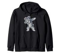 Dabbing Miniatura Schnauzer Moda Perro Humor Animal Lover Sudadera con Capucha