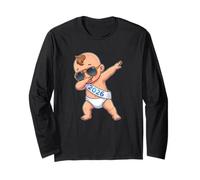 Dabbing New Year'S Eve Baby 2026 Lindo gráfico de Dibujos Animados Manga Larga