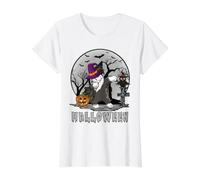 Dabbing Old English Sheepdog Perro Bruja Disfraz de Camiseta gráfica económica, Mujer, Blanco, M