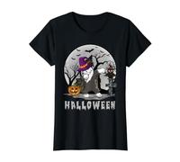Dabbing Old English Sheepdog Perro Bruja Disfraz de Camiseta gráfica económica, Mujer, Negro, L