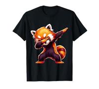 Dabbing Panda Rojo Oso Amante Animal Dab Panda Rojo Danza Camiseta