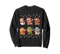 Dabbing Santa Elf Friends Christmas Boys Girls Xmas Holiday Sudadera