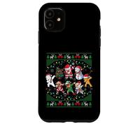 Dabbing Santa Elf Friends Christmas Lights Boys Girls Xmas Carcasa para iPhone 11