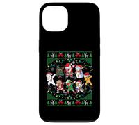 Dabbing Santa Elf Friends Christmas Lights Boys Girls Xmas Carcasa para iPhone 13