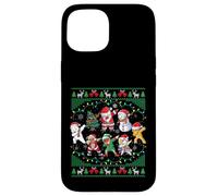 Dabbing Santa Elf Friends Christmas Lights Boys Girls Xmas Carcasa para iPhone 15