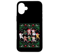 Dabbing Santa Elf Friends Christmas Lights Boys Girls Xmas Carcasa para iPhone 16 Plus