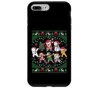Dabbing Santa Elf Friends Christmas Lights Boys Girls Xmas Carcasa para iPhone 7 Plus/8 Plus