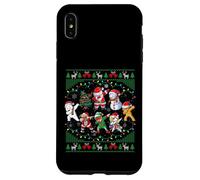 Dabbing Santa Elf Friends Christmas Lights Boys Girls Xmas Carcasa para iPhone XS MAX