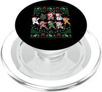 Dabbing Santa Elf Friends Christmas Lights Boys Girls Xmas PopSockets PopGrip para MagSafe