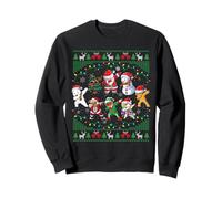 Dabbing Santa Elf Friends Christmas Lights Boys Girls Xmas Sudadera