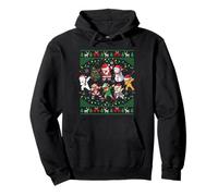 Dabbing Santa Elf Friends Christmas Lights Boys Girls Xmas Sudadera con Capucha