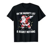 Dabbing Santa Navidad Lista Traviesa Camiseta