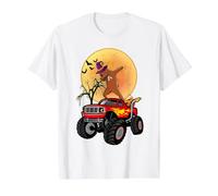 Dabbing Staffordshire Bull Terrier Monster Truck Halloween Camiseta gráfica económica, Hombre, Blanco, L