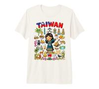 Dabbing Taiwán Girl Flag Dress Taipei Bubble Tea Pride Kids Camiseta Premium