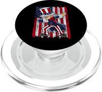 Dabbing Uncle Sam America Flag Patriotic 4th of July PopSockets PopGrip para MagSafe