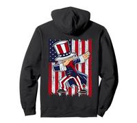Dabbing Uncle Sam America Flag Patriotic 4th of July Sudadera con Capucha